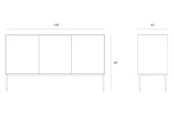 Anrichte Blackbird Eiche massiv B 150 cm