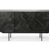 Anrichte Graphic Teak schwarz B 168 cm
