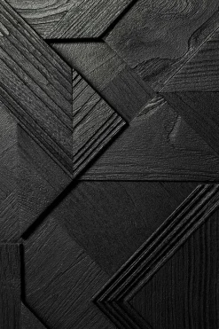 Anrichte Graphic Teak schwarz B 224 cm