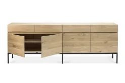 Anrichte Ligna Eiche schwarz B 220 cm