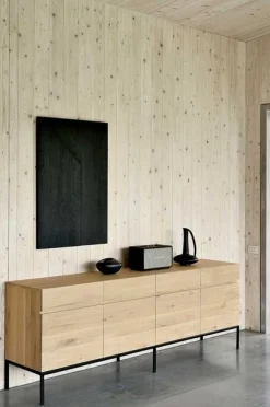 Anrichte Ligna Eiche schwarz B 220 cm