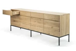 Anrichte Ligna Eiche schwarz B 220 cm