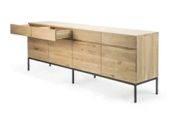 Anrichte Ligna Eiche schwarz B 220 cm