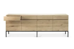 Anrichte Ligna Eiche schwarz B 220 cm