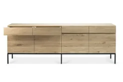 Anrichte Ligna Eiche schwarz B 220 cm