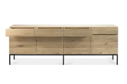 Anrichte Ligna Eiche schwarz B 220 cm