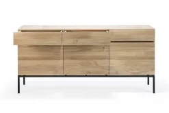 Anrichte Ligna Eiche schwarz B 165 cm