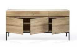 Anrichte Ligna Eiche schwarz B 165 cm