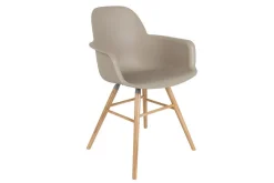 Armlehnstuhl Albert Kunststoff pastell taupe