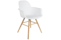 Armlehnstuhl Albert Kunststoff weiss