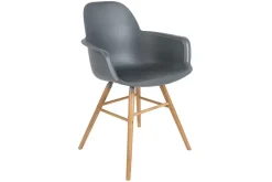 Armlehnstuhl Albert Kunststoff dunkelgrau