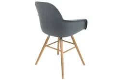 Armlehnstuhl Albert Kunststoff dunkelgrau