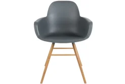 Armlehnstuhl Albert Kunststoff dunkelgrau