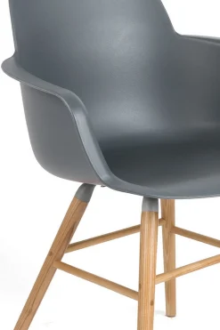 Armlehnstuhl Albert Kunststoff dunkelgrau