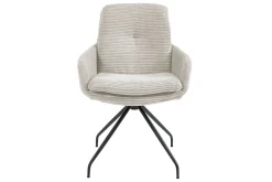 Armlehnstuhl Bilbao Cord grau