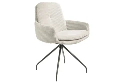 Armlehnstuhl Bilbao Cord hellgrau