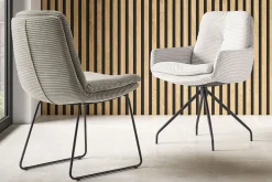 Armlehnstuhl Bilbao Cord hellgrau