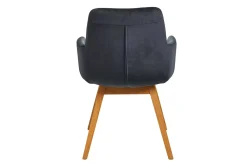 Armlehnstuhl Dario Samt schwarz