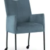 Armlehnstuhl Glenda blau rollbar