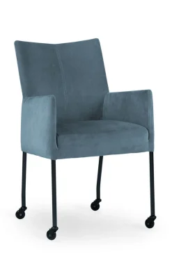 Armlehnstuhl Glenda blau rollbar