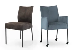 Armlehnstuhl Glenda blau rollbar