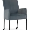 Armlehnstuhl Glenda grau rollbar