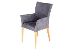 Armlehnstuhl Jacky Leder anthrazit