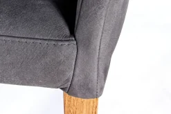 Armlehnstuhl Jacky Leder anthrazit