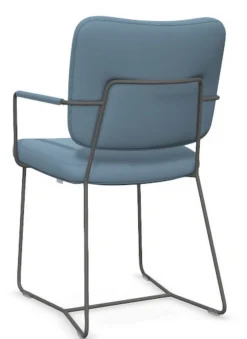 Armlehnstuhl Kiko Stoff hellblau h 89 cm
