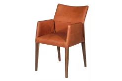 Armlehnstuhl Lenny Leder braun
