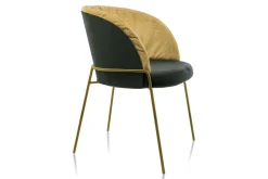 Armlehnstuhl Lunar Stoff gold