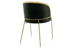 Armlehnstuhl Lunar Stoff gold