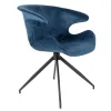 Armlehnstuhl Mia Samt blau