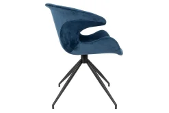 Armlehnstuhl Mia Samt blau