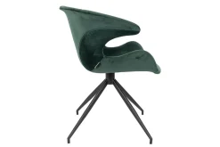 Armlehnstuhl Mia Samt dunkelgrün