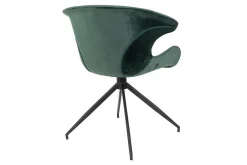 Armlehnstuhl Mia Samt dunkelgrün