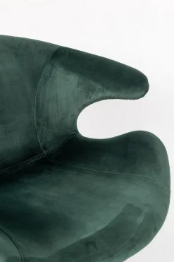 Armlehnstuhl Mia Samt dunkelgrün