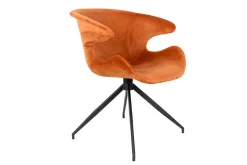 Armlehnstuhl Mia Samt orange
