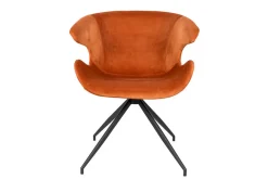 Armlehnstuhl Mia Samt orange