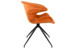 Armlehnstuhl Mia Samt orange
