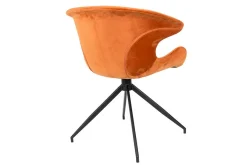 Armlehnstuhl Mia Samt orange