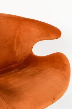 Armlehnstuhl Mia Samt orange