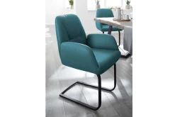 Armlehnstuhl Ole Freischwinger Leder petrol