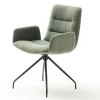 Armlehnstuhl Reso Stoff grün drehbar