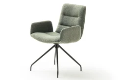 Armlehnstuhl Reso Stoff grün drehbar