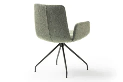 Armlehnstuhl Reso Stoff grün drehbar