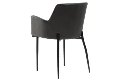 Armlehnstuhl Rombo Lederoptik grau