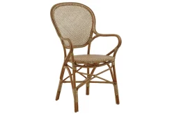 Armlehnstuhl Rossi Rattan antikbraun