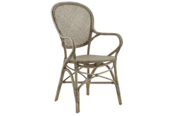 Armlehnstuhl Rossi Rattan taupe