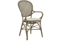 Armlehnstuhl Rossi Rattan taupe